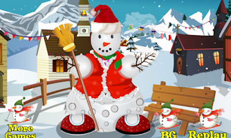 Snow stick man dress up