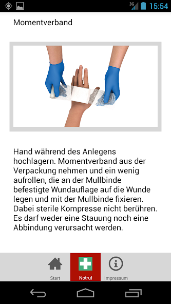 Erste Hilfe Hand