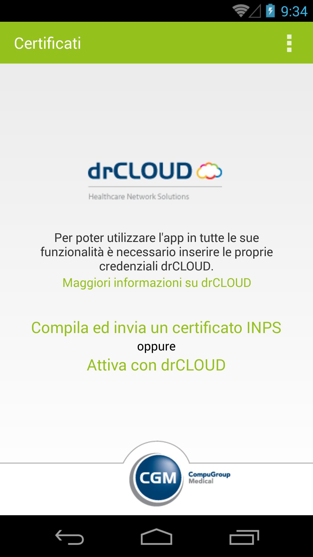 drCLOUD Certificati