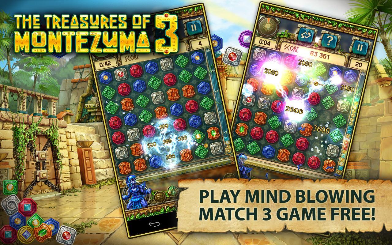 Treasures of Montezuma 3 Free. True Match-3 Game.