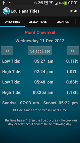 Louisiana Tide Times