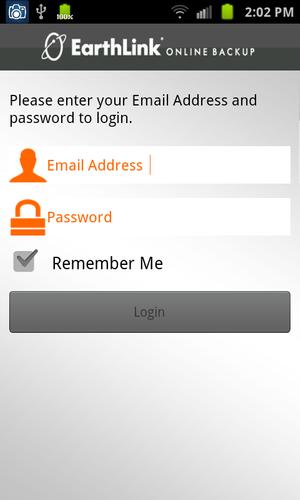 EarthLink Online Backup Mobile