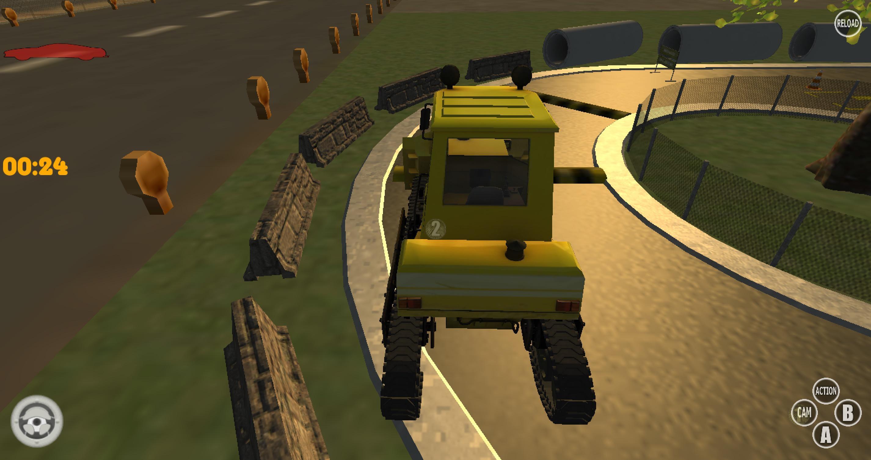 Construction Bulldozer Driving