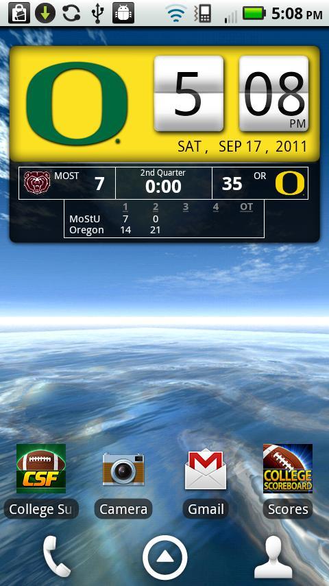 Oregon Ducks Live Clock