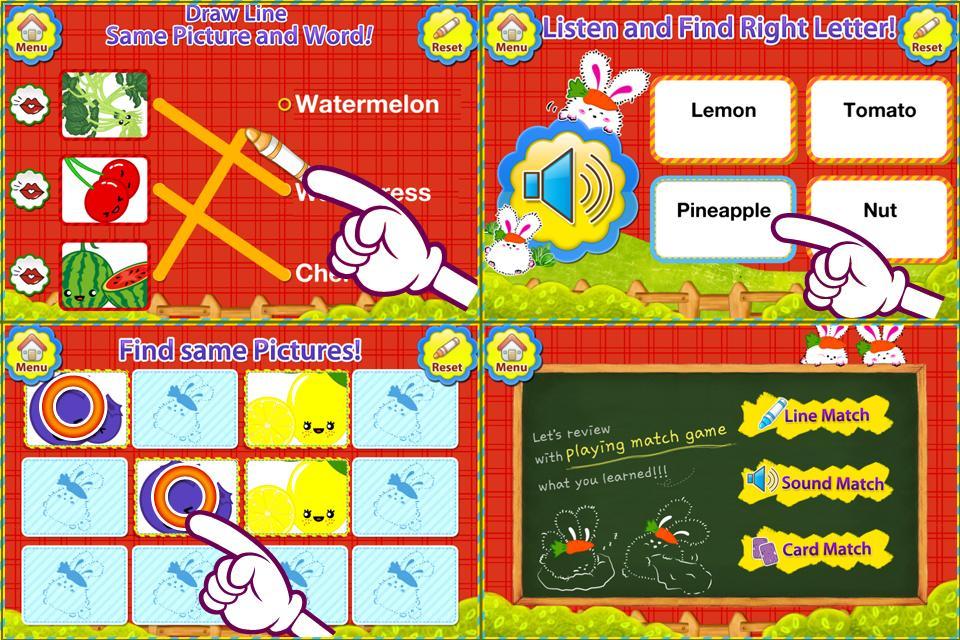 ABC Fruits English Flashcards