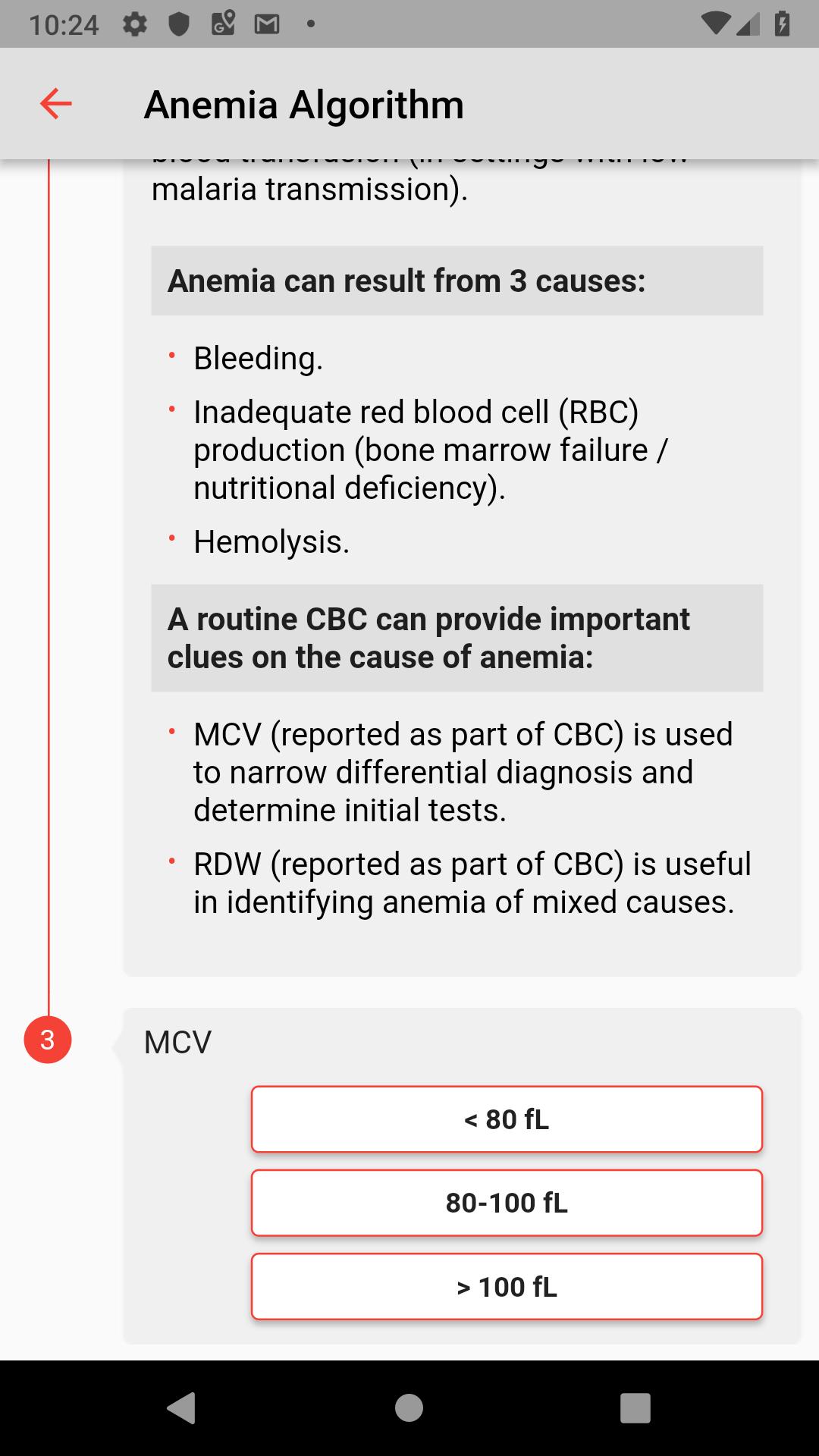 Anemia Algorithm