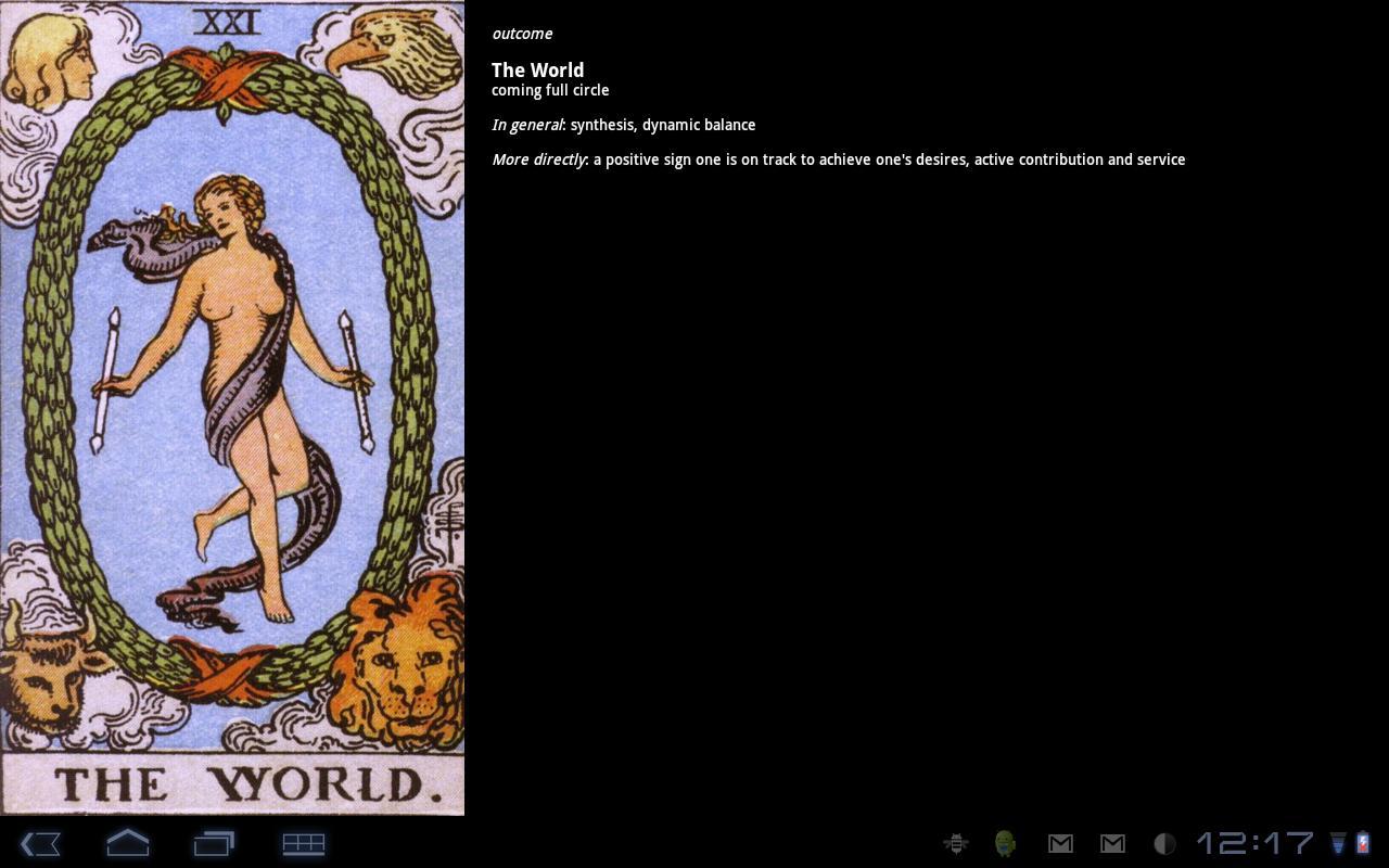 TarotBot Android tarot reader