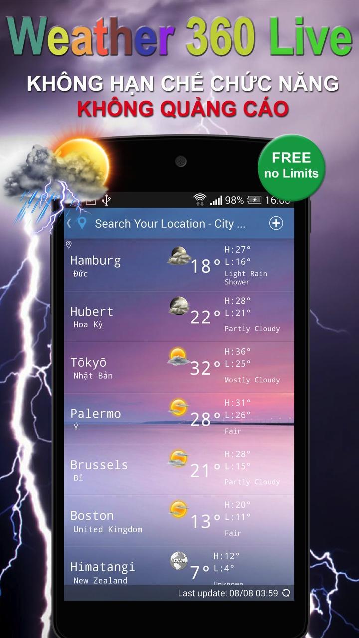 Weather360 Live Forecast (VN)