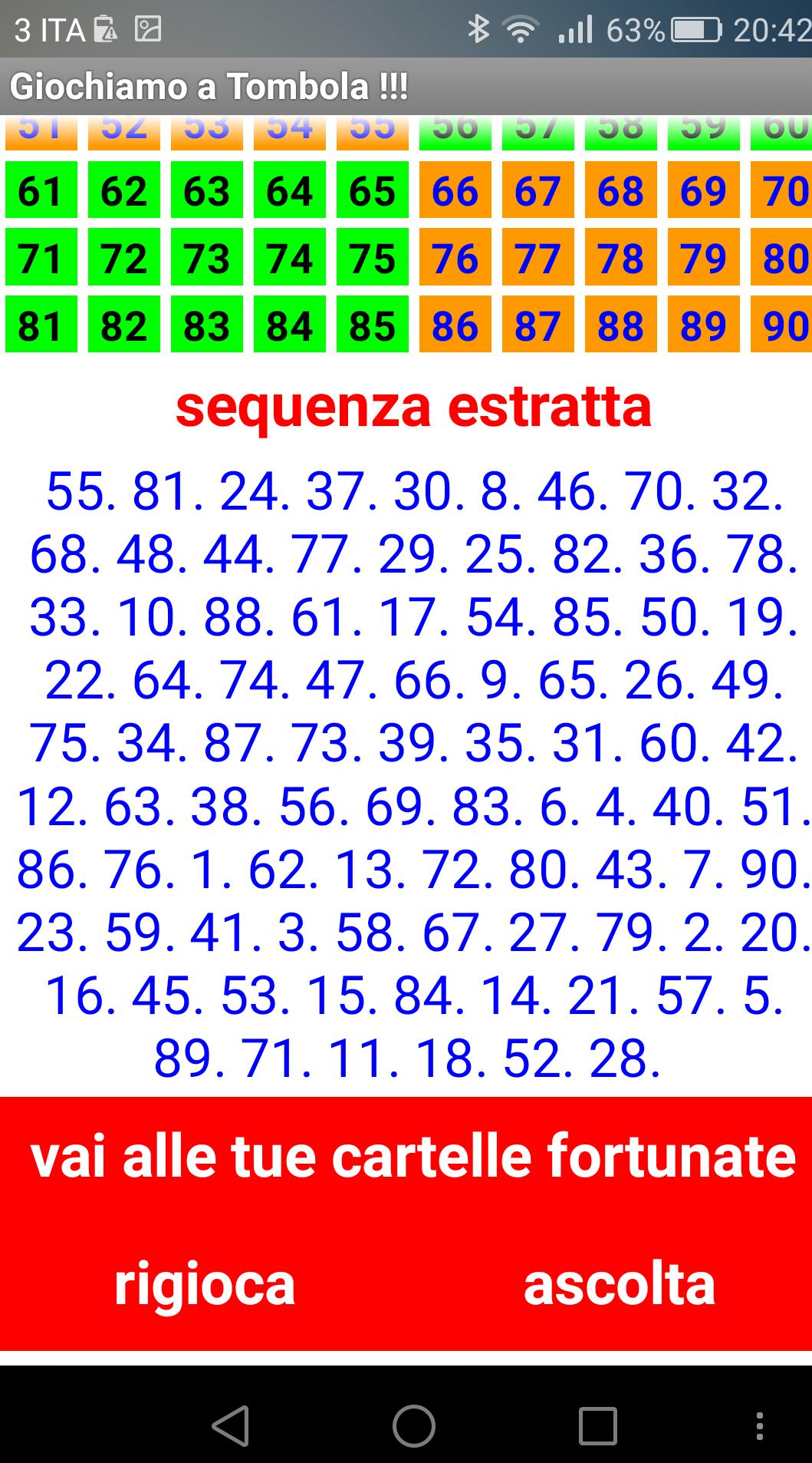 Tombola con cartelle e smorfia