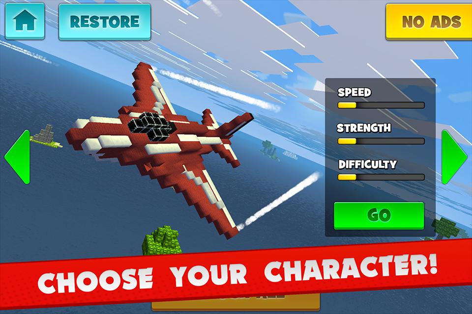 Blocky Cube Air Racer 3D