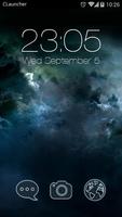 Abstract Grey Sky Galaxy Theme