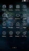 Abstract Grey Sky Galaxy Theme