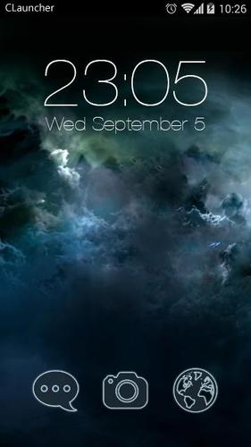 Abstract Grey Sky Galaxy Theme