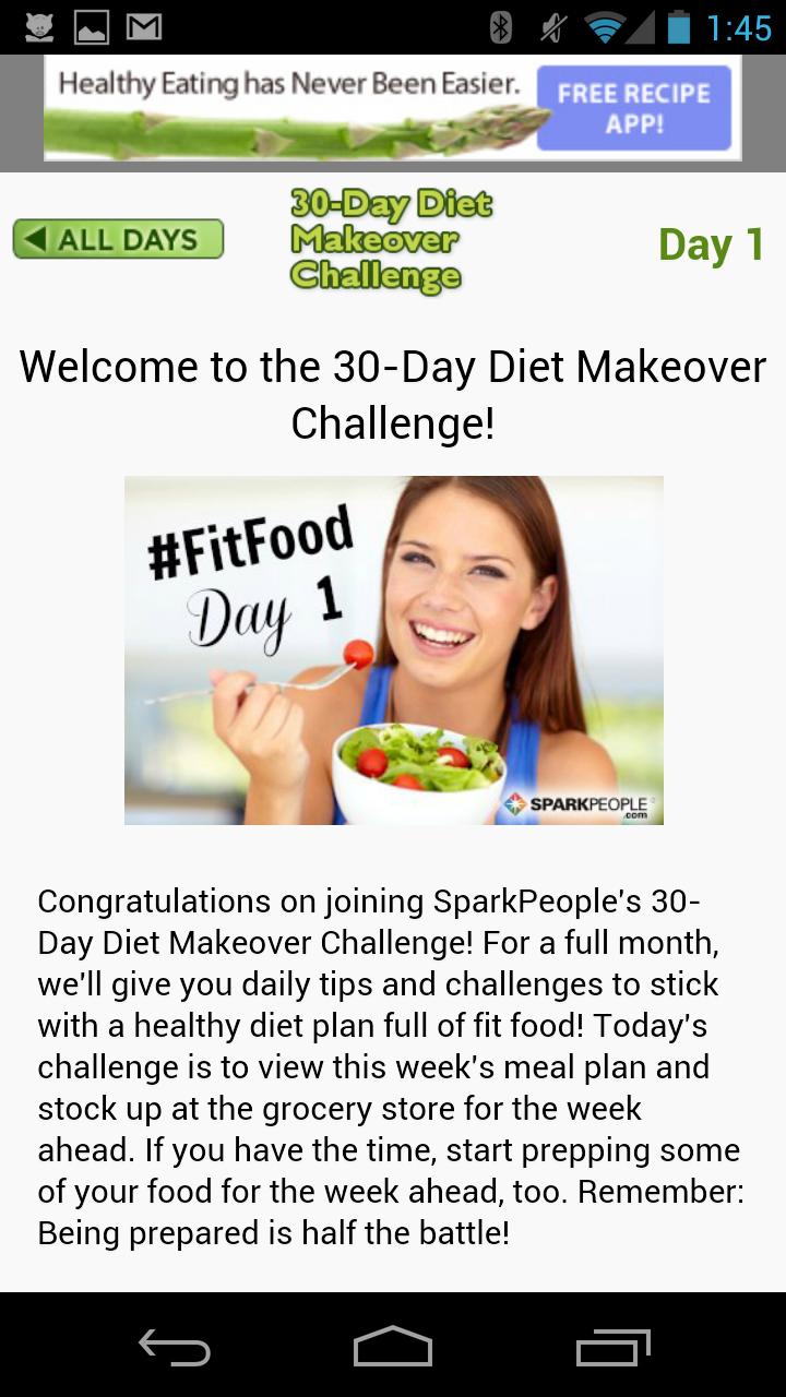 30-Day Diet Makeover Challenge