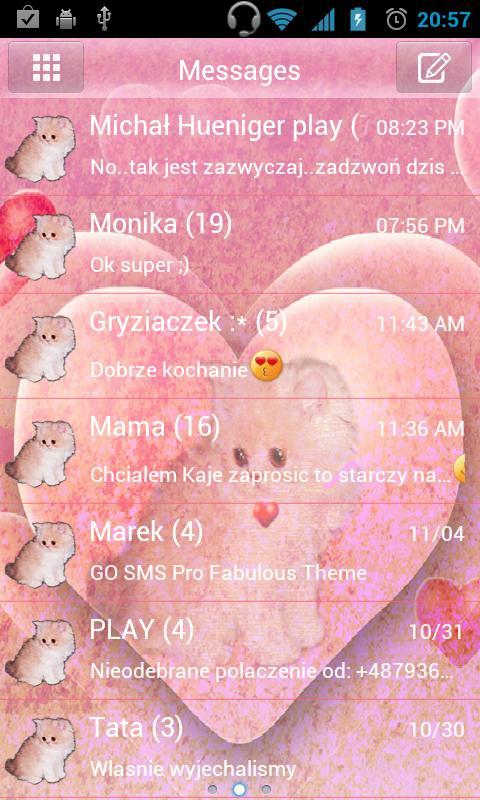 Theme Kitty for GO SMS Pro