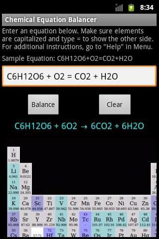 Chemical Equation Balancer