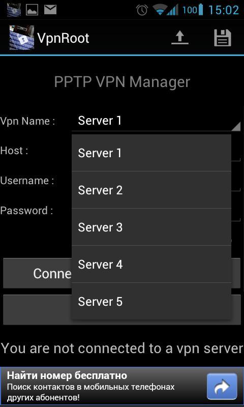 VpnROOT - PPTP - Manager