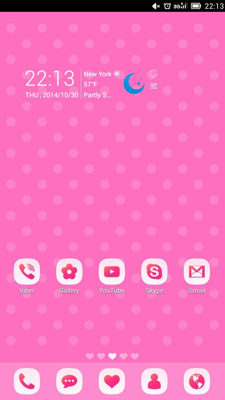 GoPink Free Go Launcher Theme