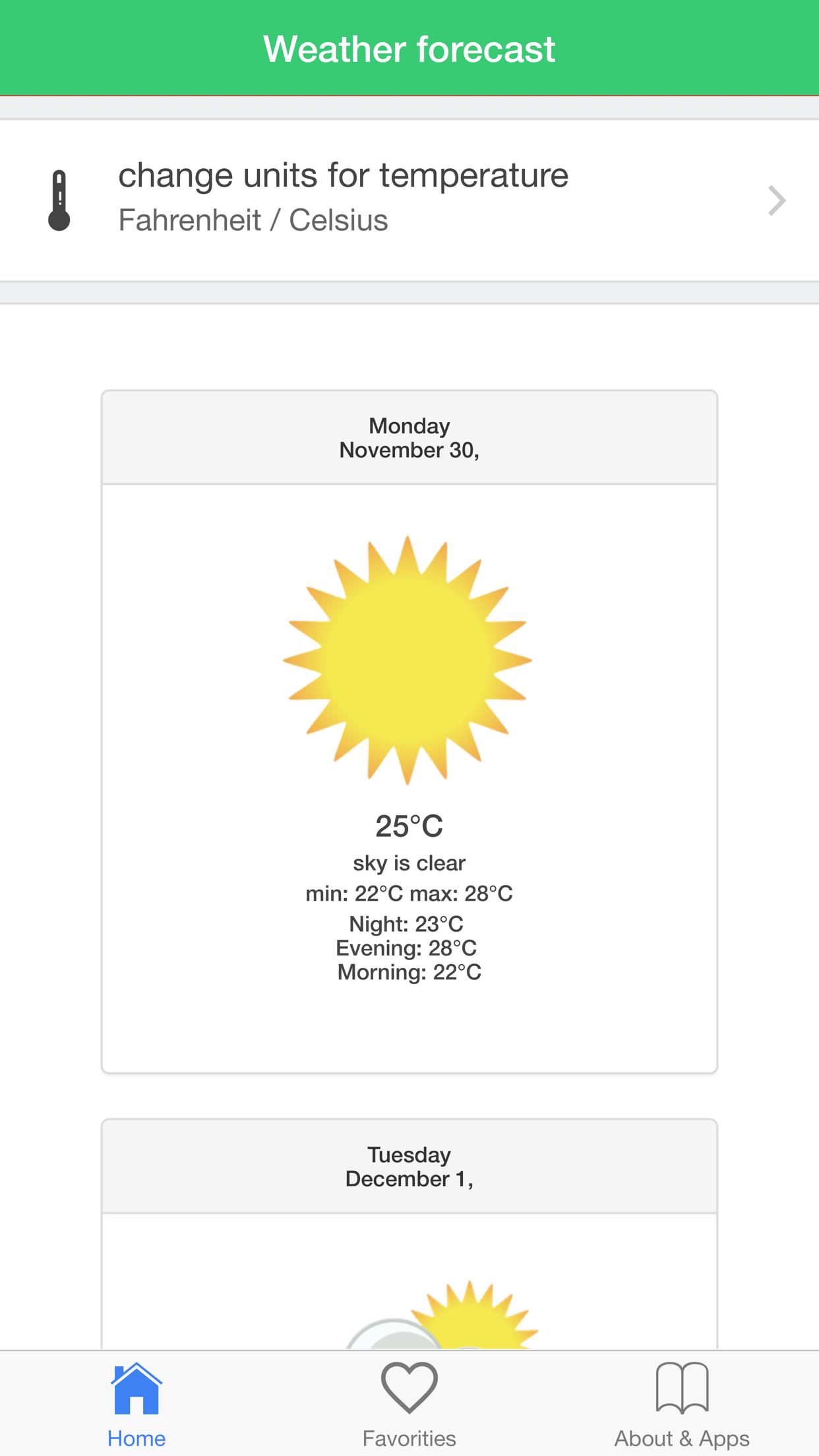 Weather forecast climate