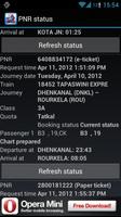 PNR status and train info