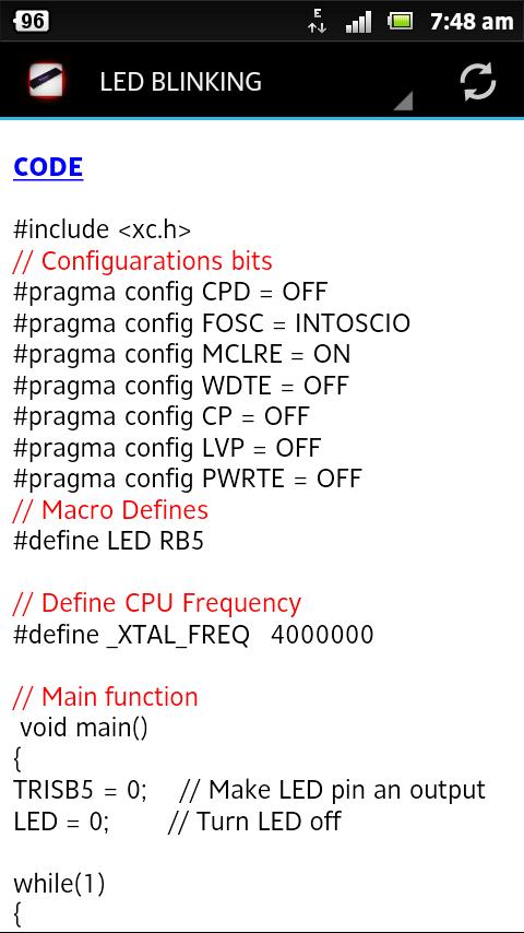 Microcontroller programs