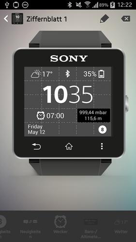 Barometer Widget for Sony SW2