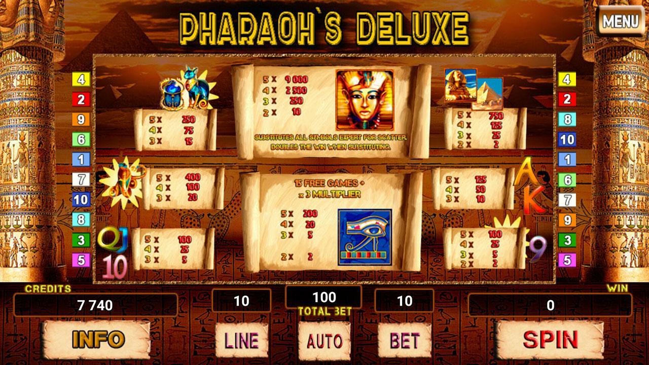 Pharaoh`s Deluxe Slot