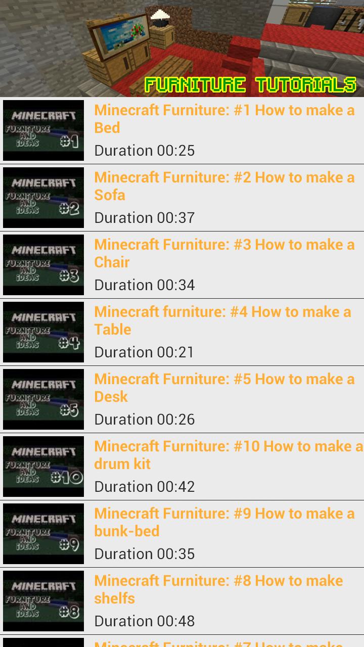 Furniture Ideas Minecraft 2015