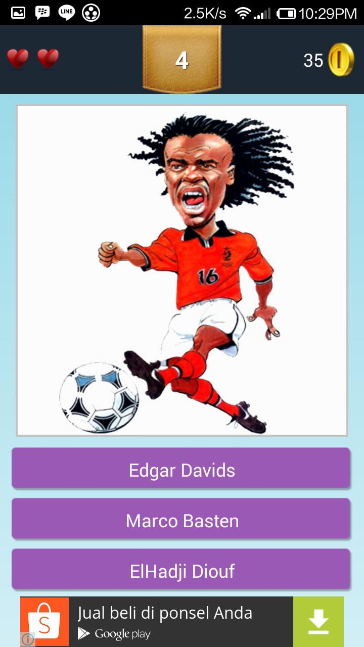 Caricature Soccer Players Quiz