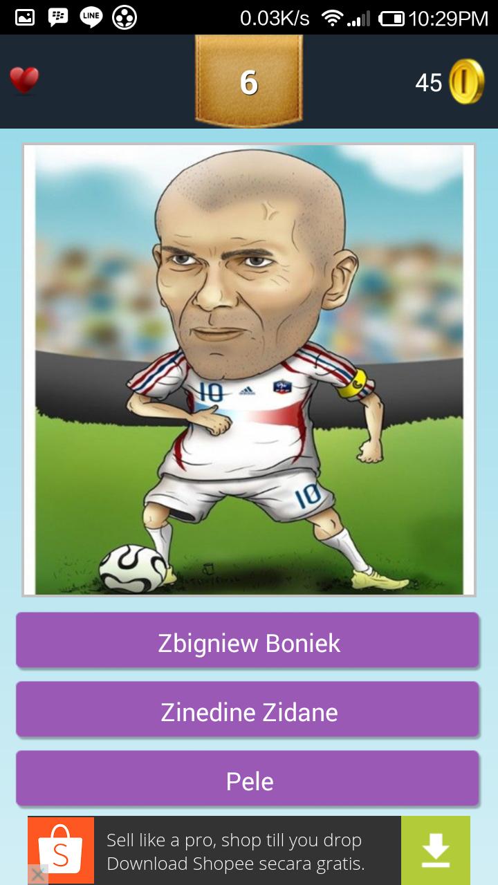 Caricature Soccer Players Quiz