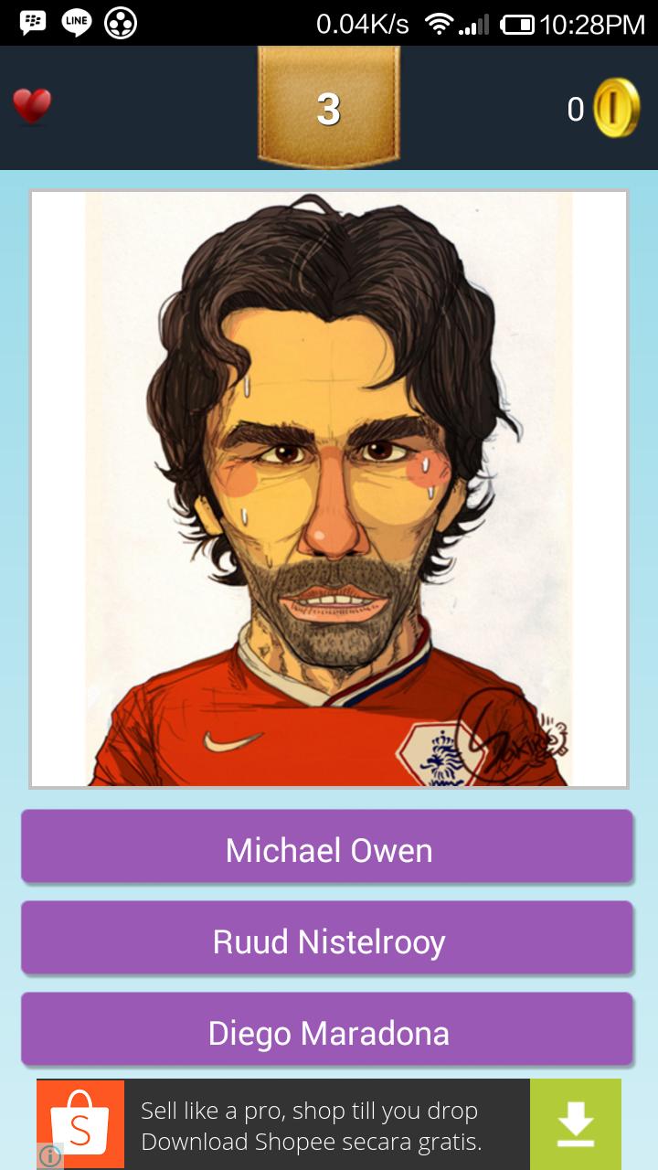 Caricature Soccer Players Quiz