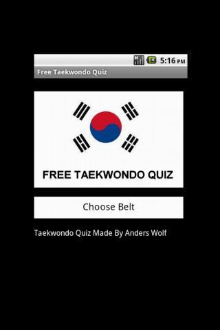 Free Taekwondo Quiz