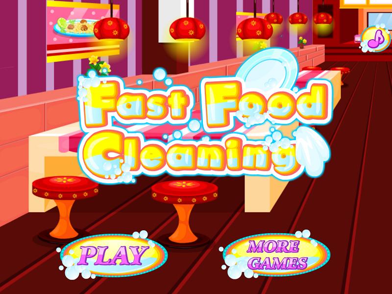 Fast Food Cleaning Games