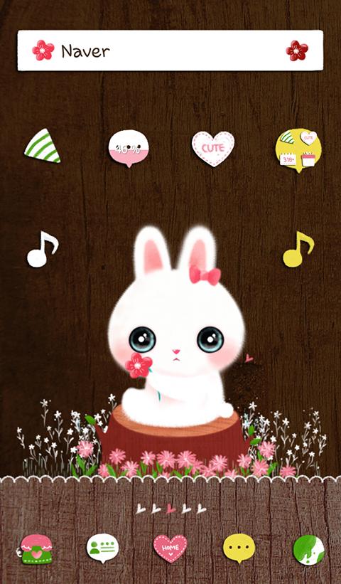 flower rabbit dodol theme