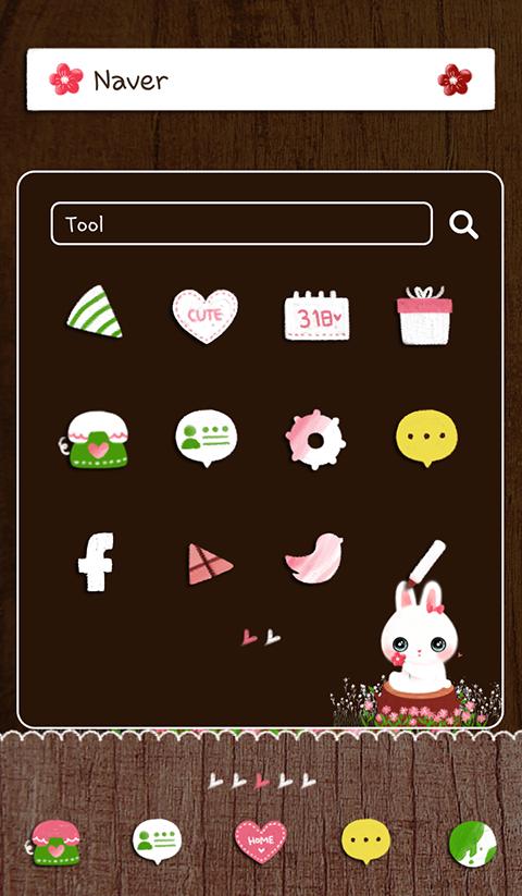 flower rabbit dodol theme