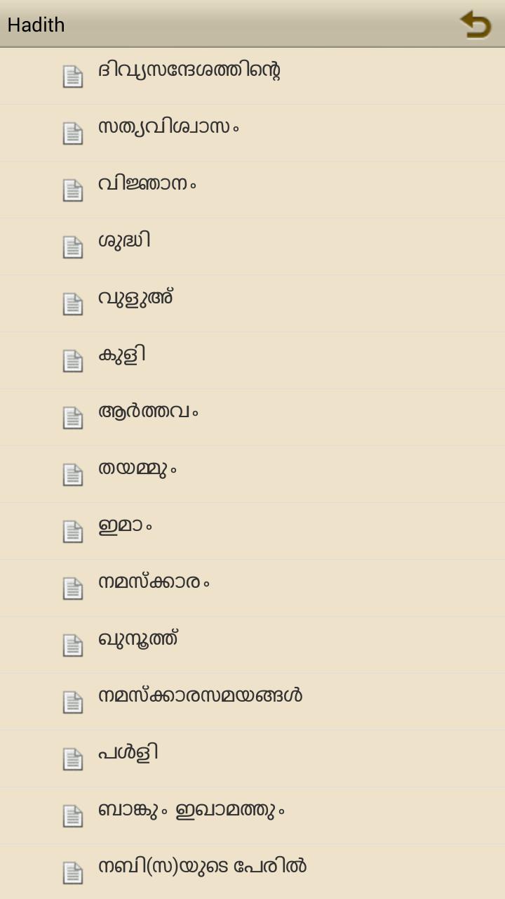 Hadith in Malayalam