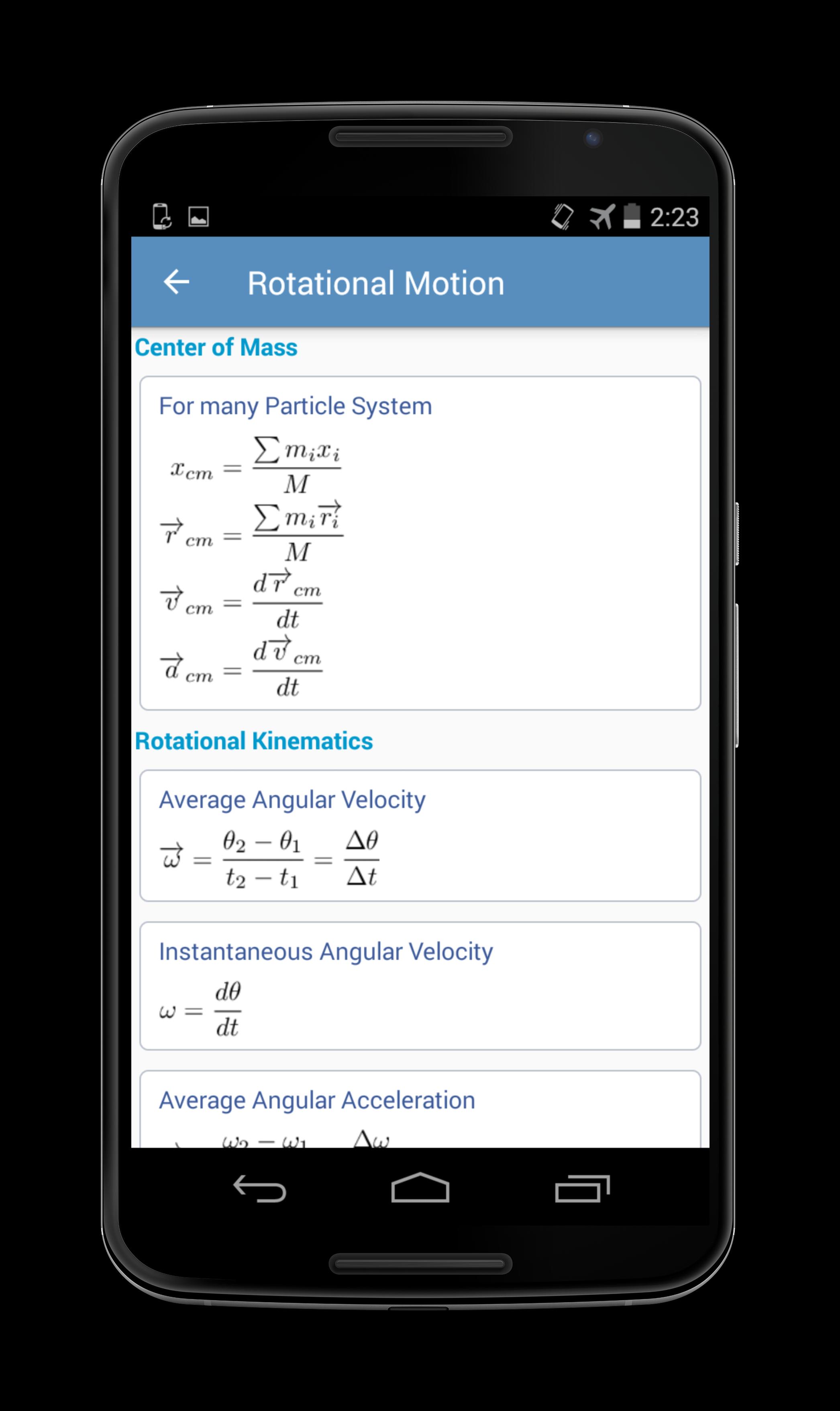 PCM Formulas