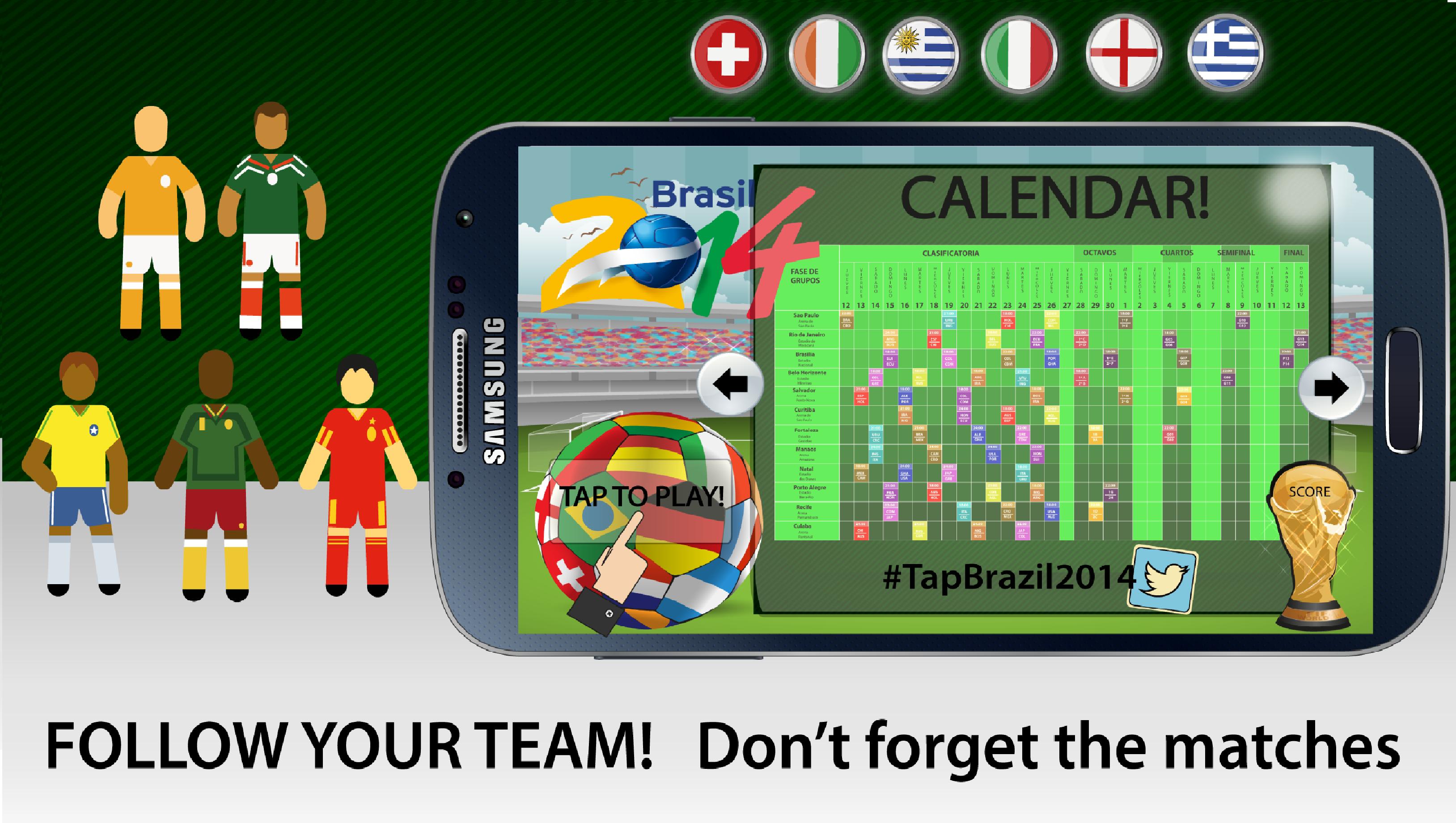 Tap Brazil2014 Calendar & Game