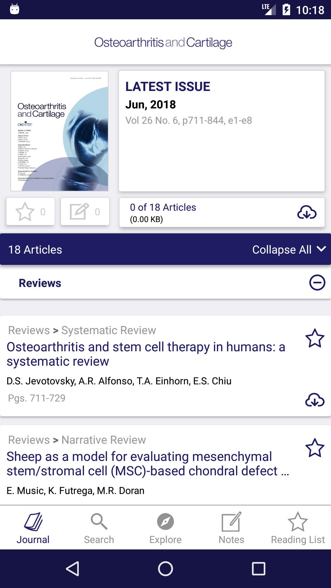 Osteoarthritis and Cartilage