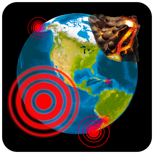 3D Earthquakes Map & Volcanoes