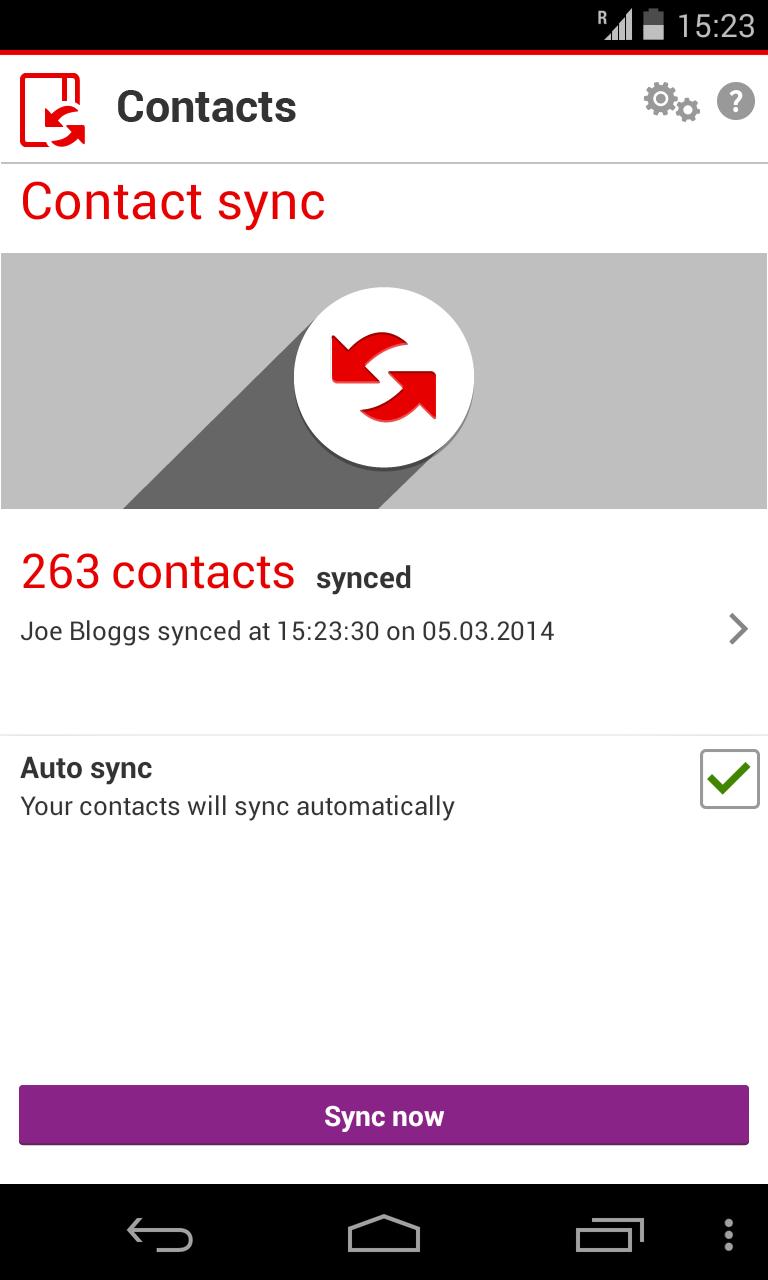 Vodafone Contacts