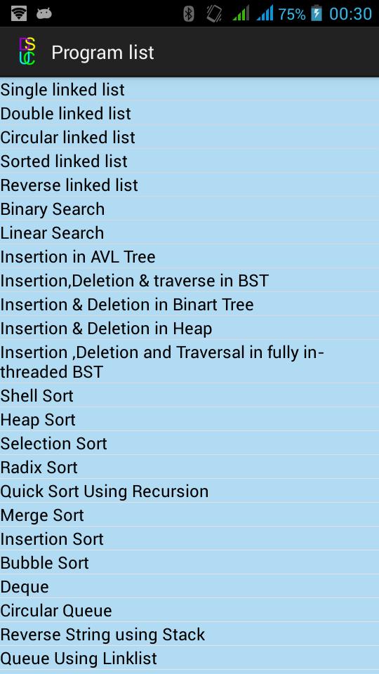 Data Structure programs