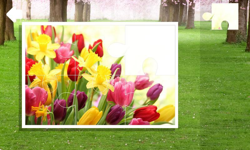 Jigsaw puzzle. Spring