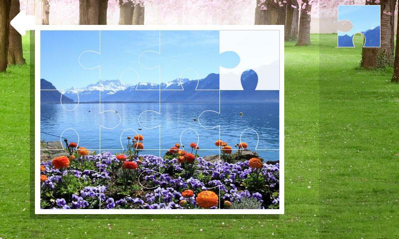 Jigsaw puzzle. Spring