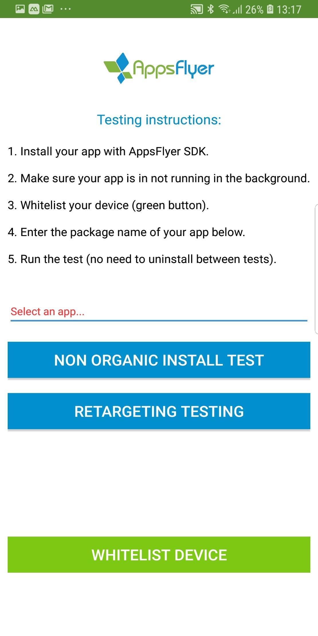 AppsFlyer SDK Integration Test