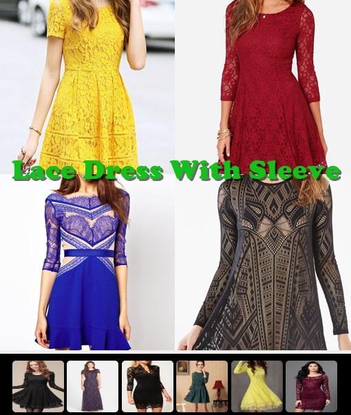 Lace Dress With Sleeve