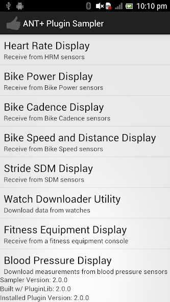 ANT+ Plugin Sampler