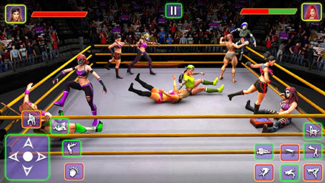 Girls Wrestling Fighting arena