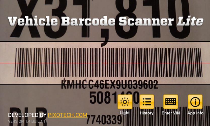 Vehicle Barcode Scanner Lite