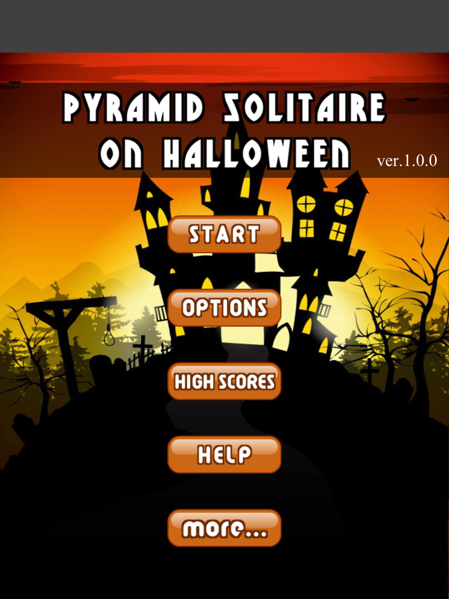 Pyramid Solitaire on Halloween